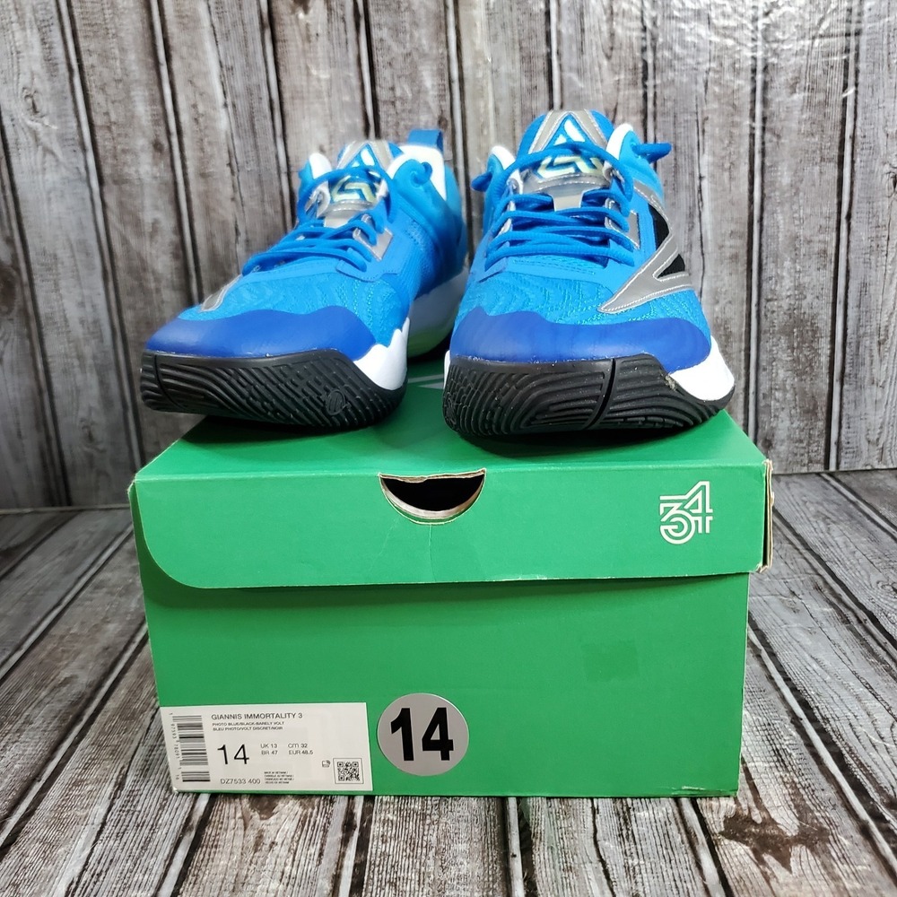 Nike Men's Giannis Immortality 3 Blue Basketball Shoes DZ7533-400 Size 14
